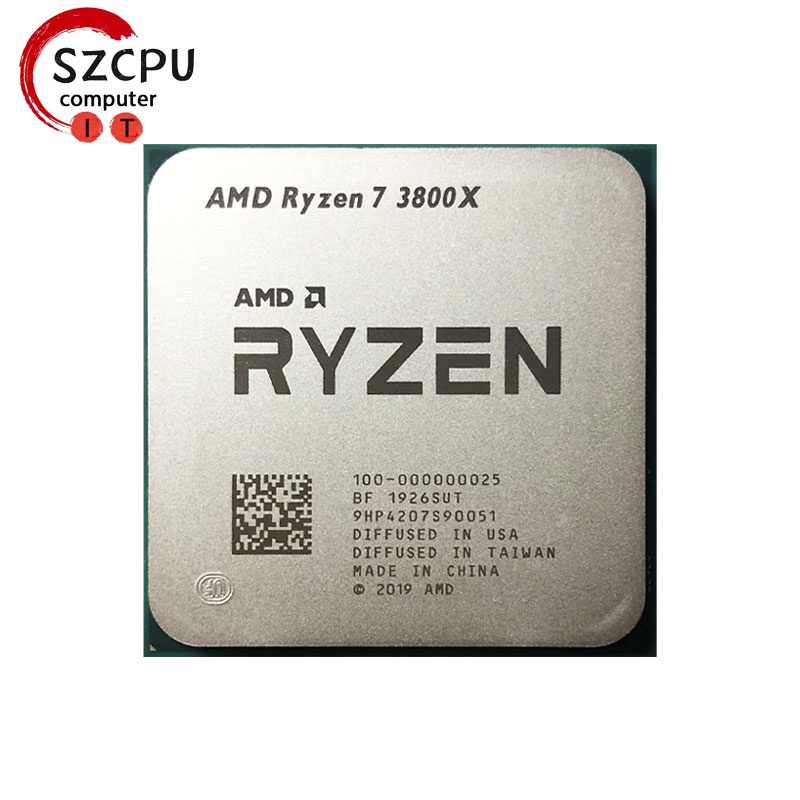 In Stock amd Ryzen 7 3800x R7 3800x 3.9 GHz 8-core 16 ด้าย CPU โปรเซสเซอร์ 7nm L3 = 32m 100-00000002
