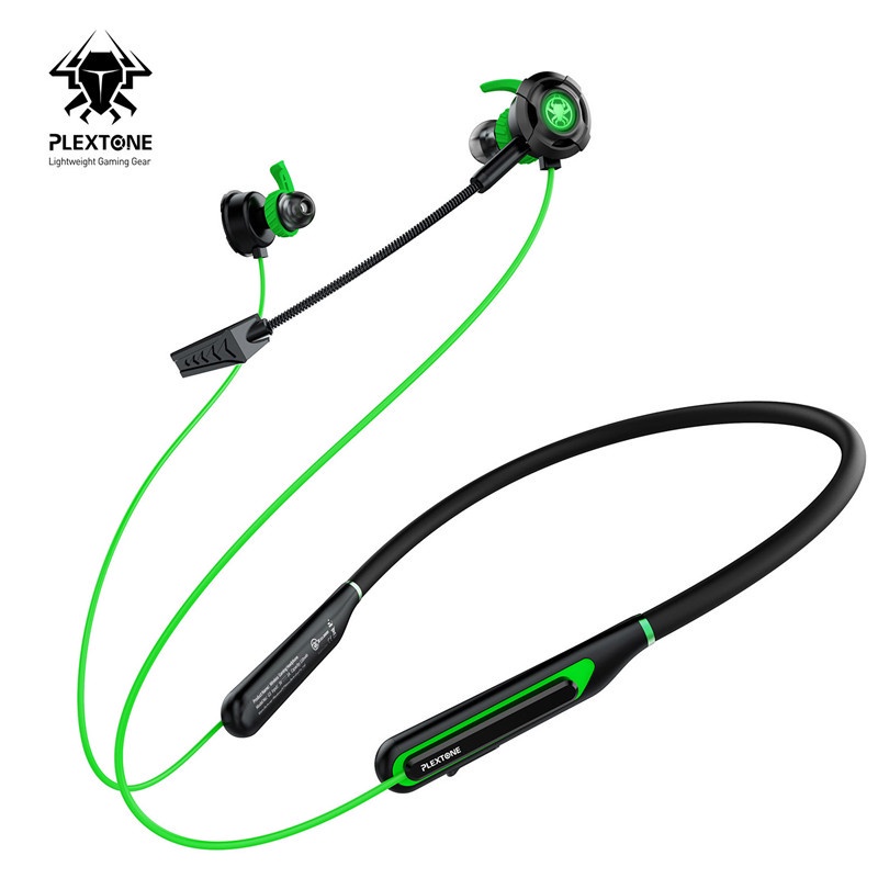 PLEXTONE G3 Neckband Bluetooth Earphone Wireless Sports Headphone LED Gaming Headset with Detachable