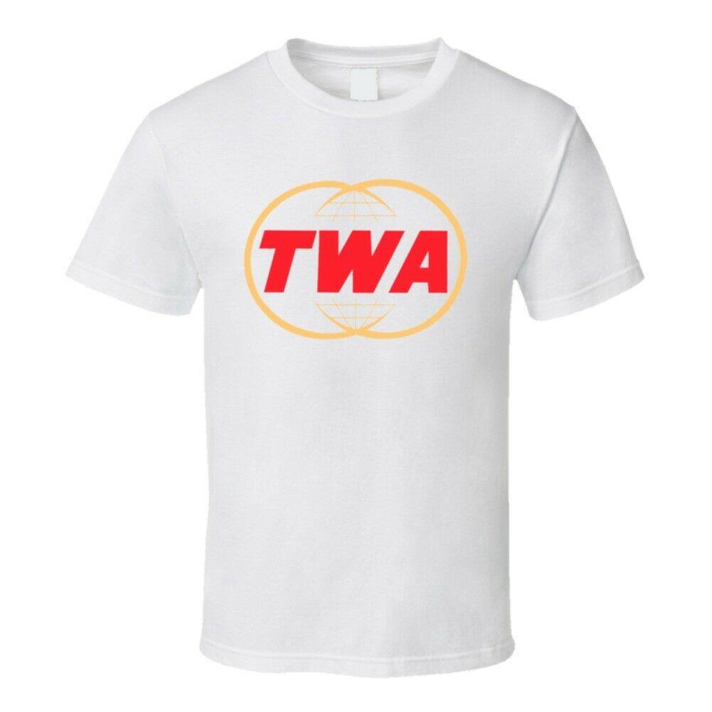 2022 Men Tเสื้อTWA Trans World Airlinesโลโก้คลาสสิกRetro Tเสื้อแฟชั่นO-คอTees