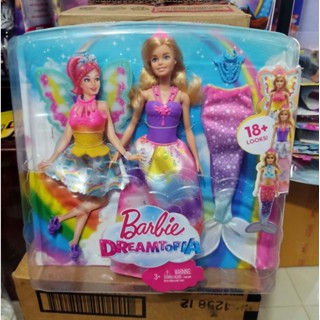 Barbie Dreamtopia Doll and Fashions บาร์บี้รุ่นนี้กล่องใหญ่มากคะ เปลี่ยนลุคได้ถึง 18 แบบเลยคะ