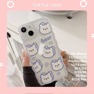 [พร้อมส่ง] เคสโทรศัพท์มือถือ ลายการ์ตูนหมี Tik Tok สําหรับ Apple iPhone 14 13 12 11 PROMAX XS XR XSMAX SE2020 6 7 8PLUS MINI