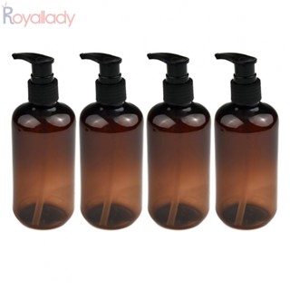 #ROYALLADY#Empty Pump Bottles Bottle 250ml Brown Empty For salons PET Spas Therapists