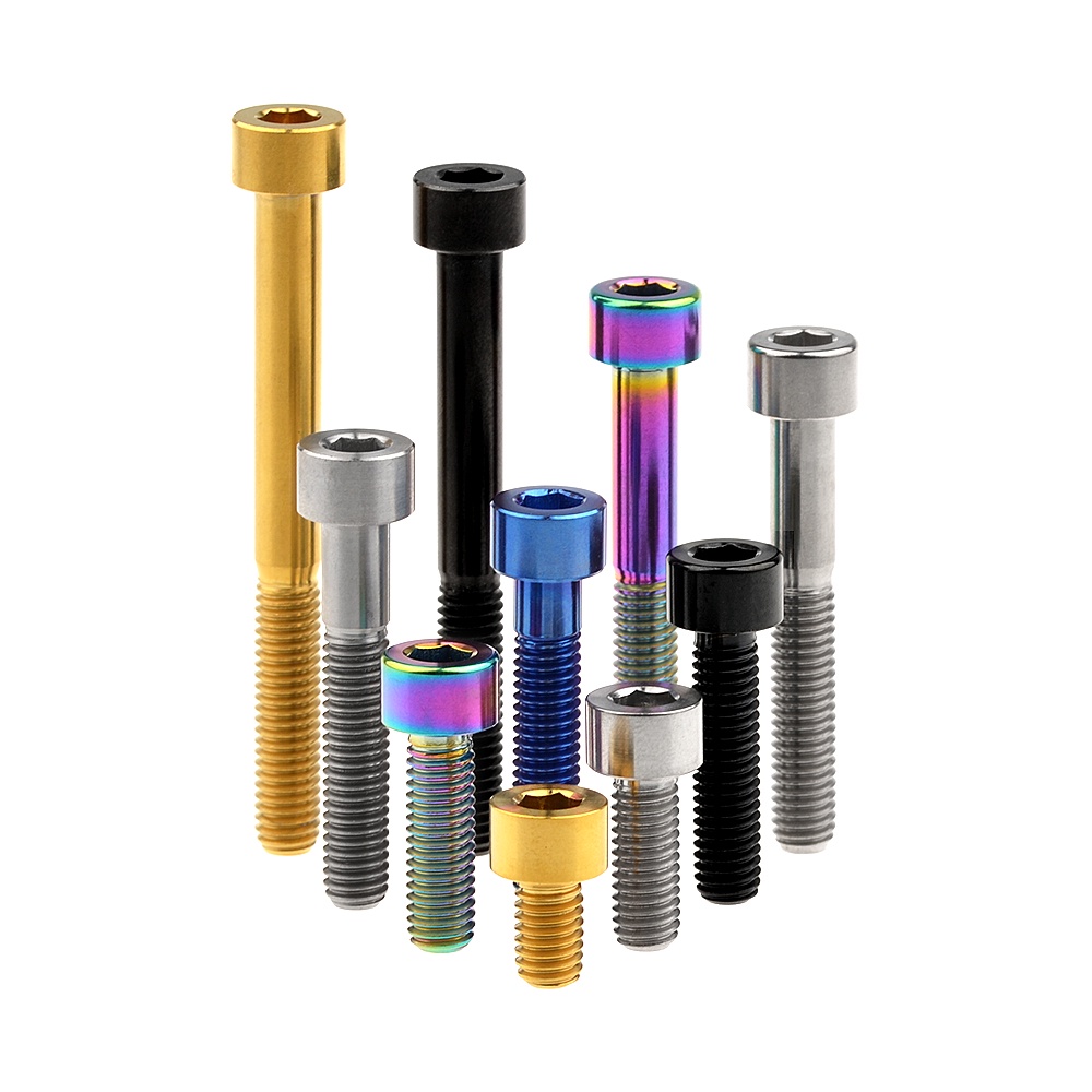 Wanyifa Titanium Bolt M5x10 12 16 18 20 23 25 30 35 40 45 50 55 60mm Hexagon Socket Cylindrical Screw For Bicycle Rod Seat Tube