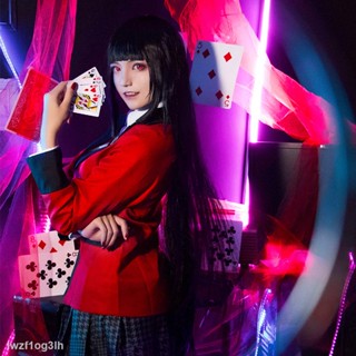 ▬✿❍READY STOCK!! Anime Kakegurui Cosplay Costume Jumpsuit Kakegurui Jabami Yumeko School Uniforms Dress Cosplay Costume