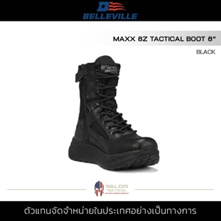 Belleville - MAXX 8Z TACTICAL BOOT [Black] รองเท้าคอมแบท ขัดเงา หนังแท้ บูท ส้นหนา ทนต่อแรงกระแทก ไม่เจ็บเท้า