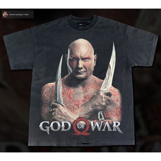 เสื้อยืดผ้าฝ้ายพิมพ์ลายเสื้อยืดผ้าฝ้ายแฟชั่น God of war  bootleg T-Shirt