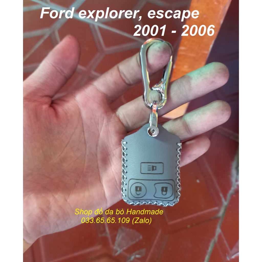 Ford explorer Key Holster, escape 2001 - 2006 หนังวัวพร ้ อมพวงกุญแจ 12 เดือน