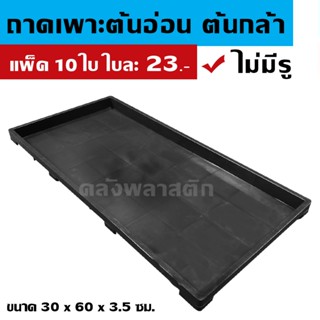 ถาดเพาะกล้า (แพ็ค 5-10ใบ) -ไม่มีรู- ใช้เพาะต้นอ่อนทานตะวัน เพาะต้นกล้าผัก เพาะต้นอ่อน - 0TPGทึบ