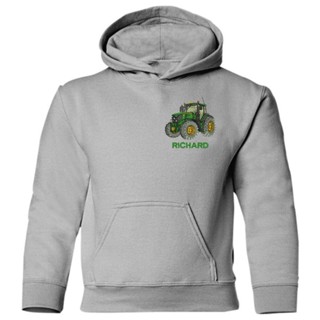 Jxlq เสื้อกันหนาว มีฮู้ด ปักลาย John Deere พลัสไซซ์ เหมาะกับของขวัญวันเกิด สําหรับผู้ชาย