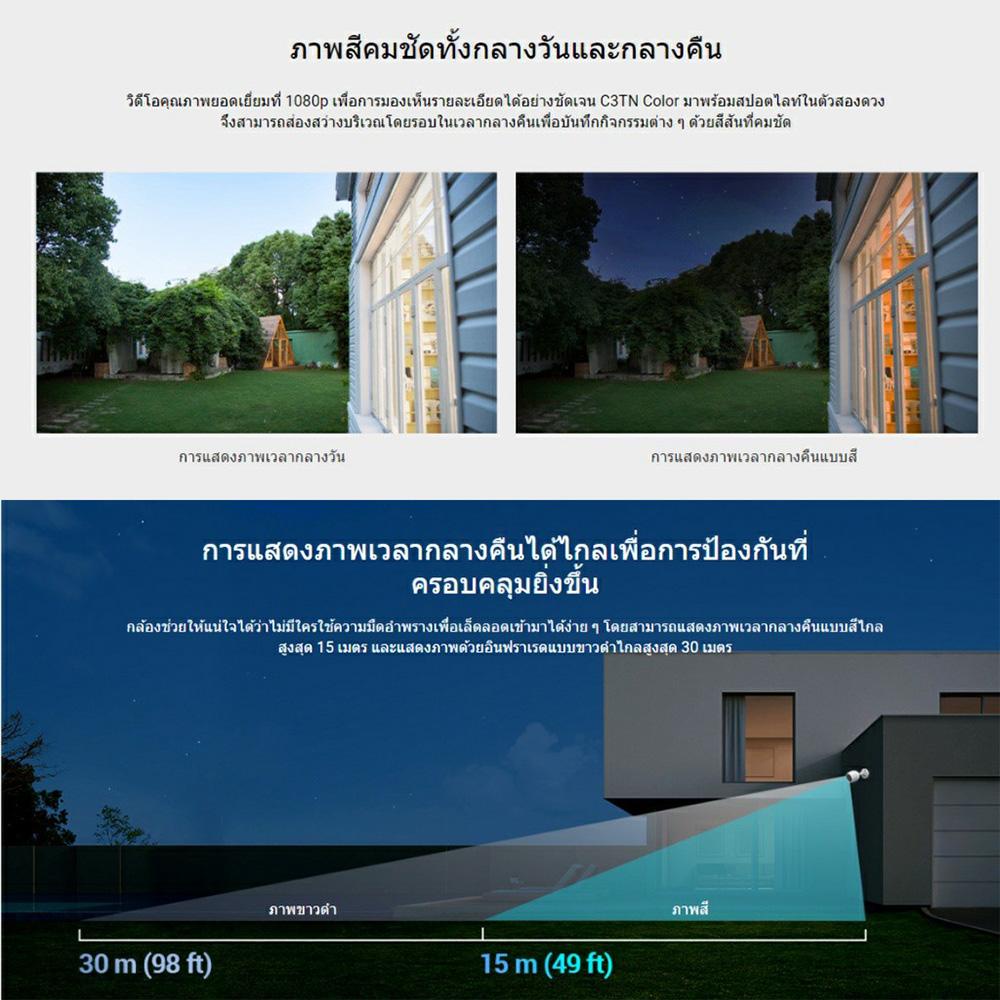 🔥ขายดีมาก🔥⚡️กล้องวงจรปิดไร้สาย⚡️EZVIZ รุ่น C3TN 2MP 4MP Wi-Fi Camera H.265 ตรวจจับการเคลื่อนไหว รับประกัน 2 - รูปที่ 5