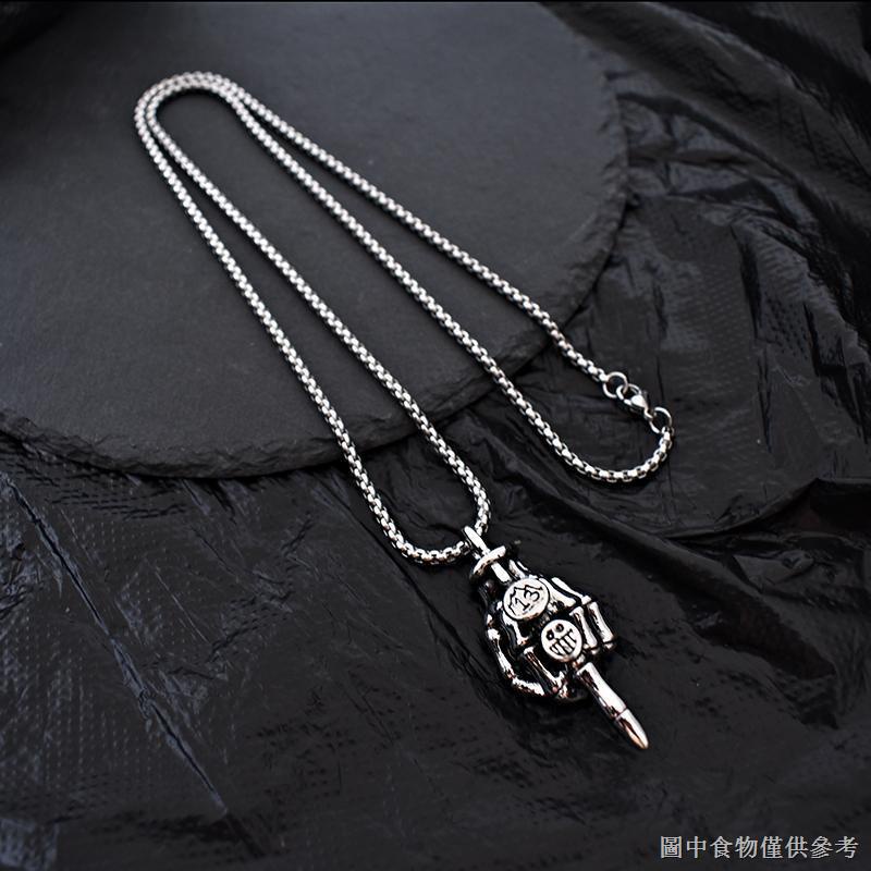 [นาย. Handou ตุ๊กตาหมีสร้อยคอ] Harajuku Dark Middle Finger Despise Gesture สร้อยคอผู้ชายผู้หญิงเกาหล