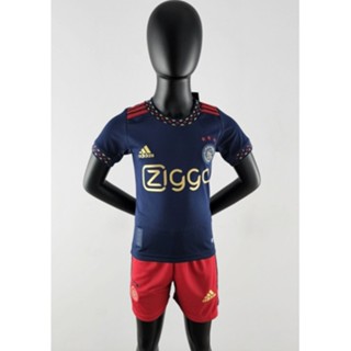 เสื้อกีฬาแขนสั้น ลายทีม Ajax Away Kit 22 23 Jersi Budak สําหรับเด็ก