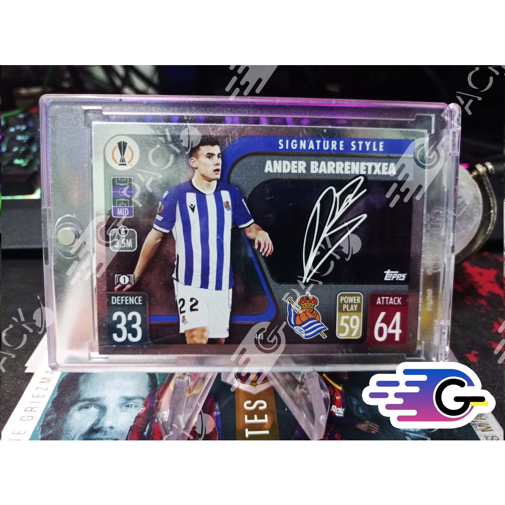 การ์ดนักฟุตบอล Topps Match Attax 2021/22 ander barrenetxea Signature Style ลายเซ็นปริ้น