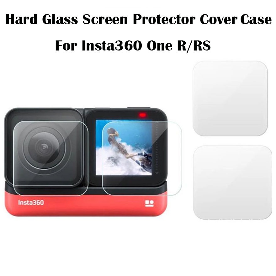 2pcs 4pcs 6pcs ป้องกันหน้าจอสําหรับ Insta360 ONE RS R Twin Edition Insta 360 ONE RS R 4k กล้องเลนส์ฟิล์มกระจกนิรภัยป้องกัน