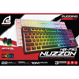 คีย์บอร์ดเกมมิ่ง SIGNO E-Sport KB-751 Wireless TKL Mechanical Gaming Keyboard NUZZON