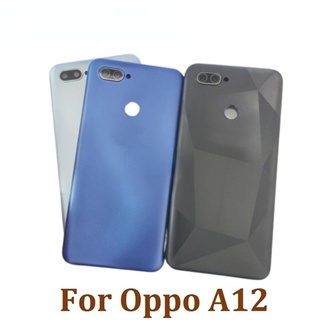 สําหรับ Oppo A12 ฝาครอบแบตเตอรี่ ด้านหลัง ประตู เคสด้านหลัง พร้อมปุ่มเปิดปิด ด้านข้าง ปุ่มปรับระดับเสียง ปุ่มกล้อง เลนส์กระจก