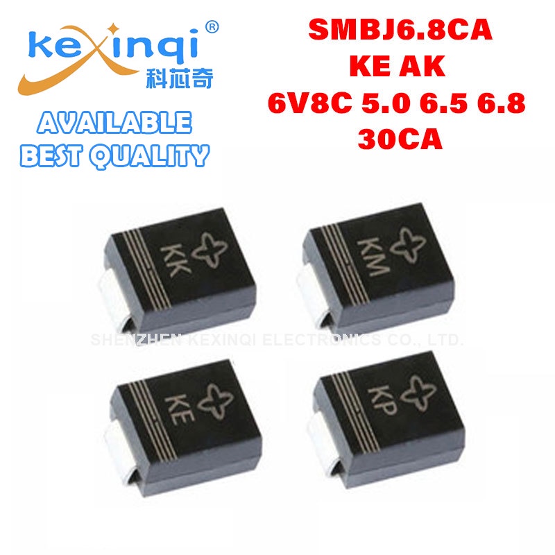 20 ชิ้น/ล็อต 6.8V SMD Bidirectional TVS ไดโอด Transient SMBJ6.8CA (P6KE6.8CA) DO-214AA