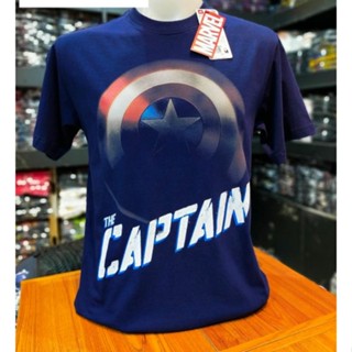 เสื้อยืดMarvel_ลิขสิทธิ์แท้ลายCapTain.สีกรม(mvx-146)
