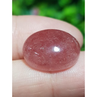 พลอย สตอเบอรี่ ควอตซ์ Strawberry Quartz 16.58 กะรัต (Cts.) พลอยแท้ อัญมณีมงคลประจําวันเกิด เครื่องประดับพลอย