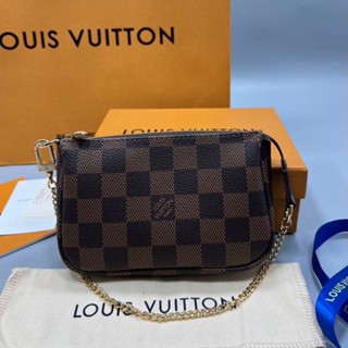 🔥ผ่อนได้🔥LV Mini Pochette Damier Size 15.5 cm งาน Original อุปกรณ์ : Full Box Set