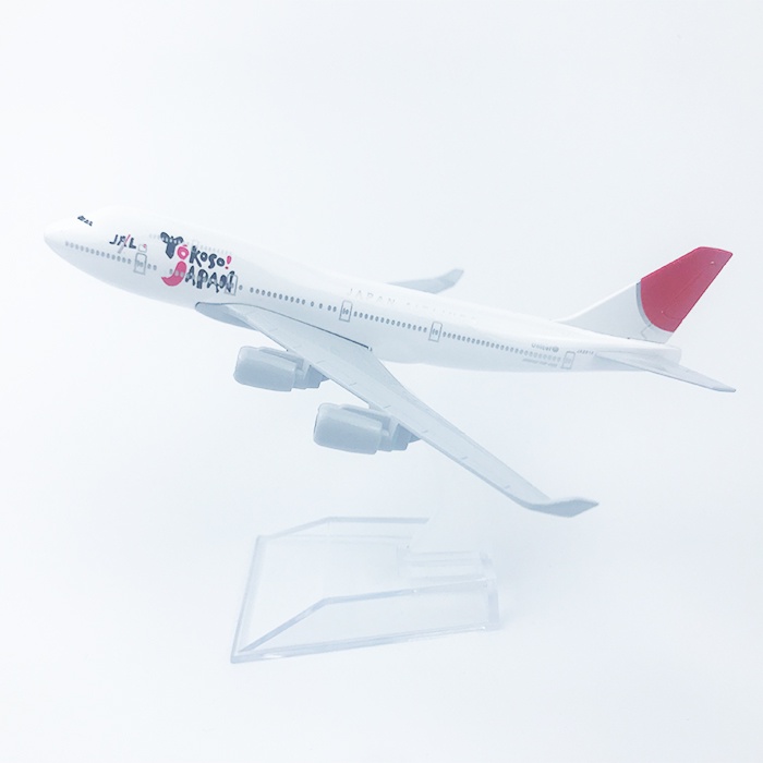 Yalinda Japan Airlines B747 16 ซม.ชุดเครื่องบินเด็กวันเกิดของเล่นเครื่องบินรุ่น