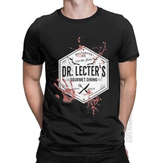 เสื้อยืดผ้าฝ้าย พิมพ์ลาย Dr LecterS Gourmet Dining Hannibal สําหรับผู้ชาย