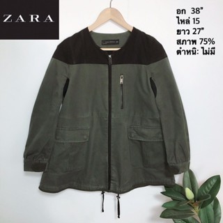 ZARA jacket สีเขียว army สวยๆ