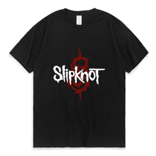 LYZH Summer Cotton Men T Shirt Slipknots Print Short Sleeve T-shirt Heavy Metal Tops Prepare for Hell Tour Band Street B