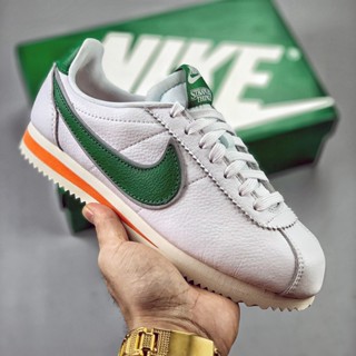 Nike Cortez รองเท้าวิ่ง สีขาว สีเขียว สําหรับผู้ชาย และผู้หญิง