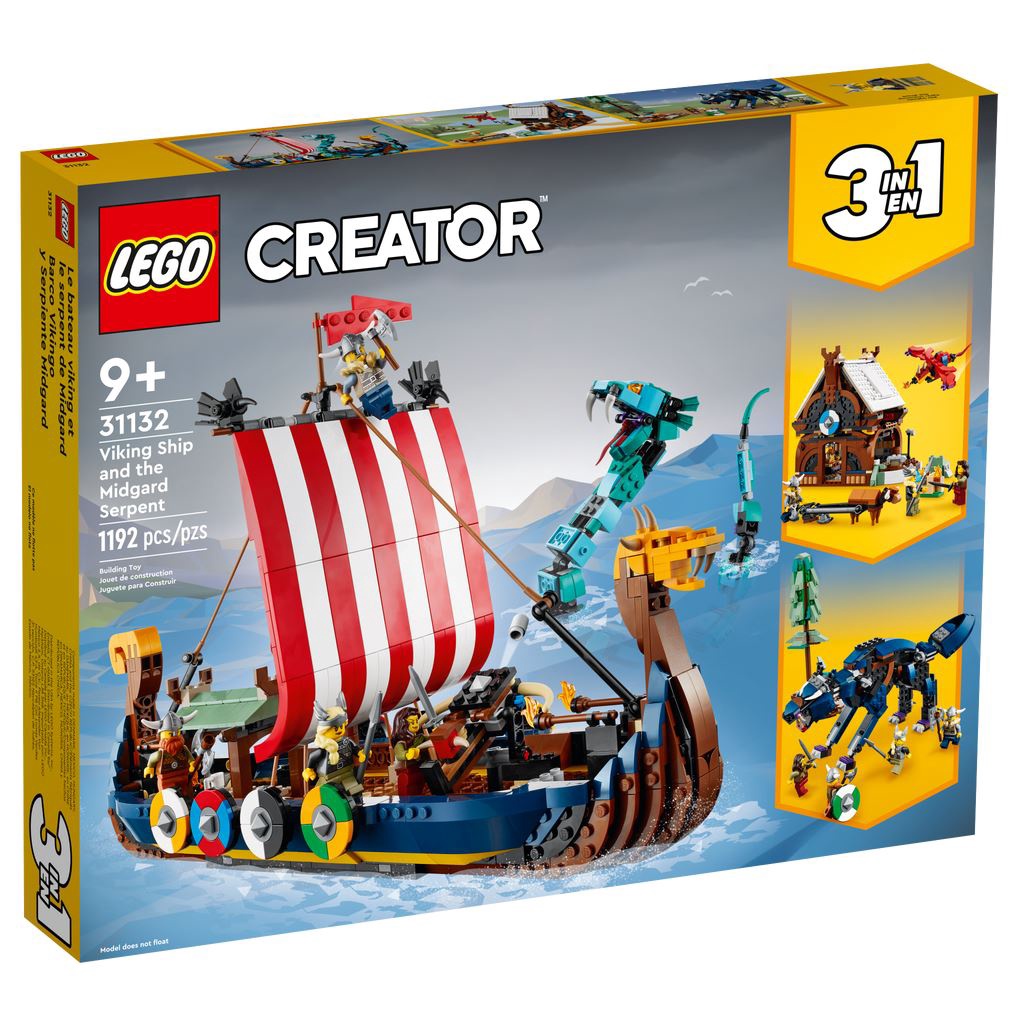 LEGO Creator 3-in-1 Viking Ship and the Midgard Serpent 31132