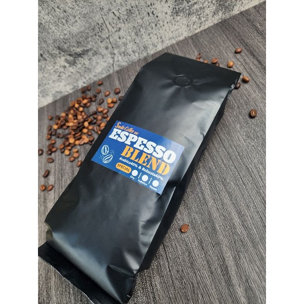 เมล็ดกาแฟเอสเพรสโซ่เบลนด์ Robusta&Arabica (red cherry)