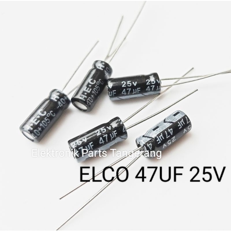 ELCO CAPACITOR 47UF 25V ELCO CAPACITOR 47UF 25V 47UF ELCO 47UF 25VOLT