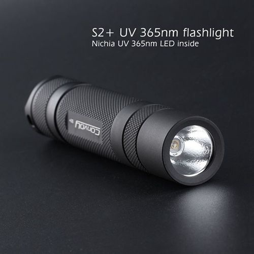 Convoy S2+ ไฟฉาย UV 365nm LED พร้อม nichia LED ด้านข้างไฟฉายอัลตราไวโอเลต