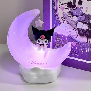 โคมไฟกลางคืน LED รูป Sanrio Kuromi Cinnamoroll Melody ชาร์จ USB ปรับได้ 3 ระดับ ของขวัญวันเกิด