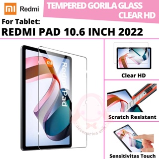 ฟิล์มกระจกนิรภัยกันรอยหน้าจอ แบบใส HD กันรอยขีดข่วน สําหรับ Xiaomi Redmi Pad 10.6 นิ้ว 2022