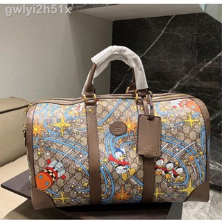 ✉❦Gucci X Disney Edition Donald Duck Large Capacity Men s Travel Backpack