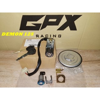 ชุดสวิทช์กุญแจพร้อมฝาถัง GPX Demon 125 , Demon 150 GR-GN สินค้าใหม่ ของแท้ศูนย์ครับ