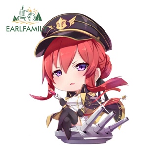 Earlfamily สติกเกอร์ ลาย Azur Lane Chibi 13 ซม. x 9.7 ซม. สําหรับติดตกแต่งกระจกรถยนต์