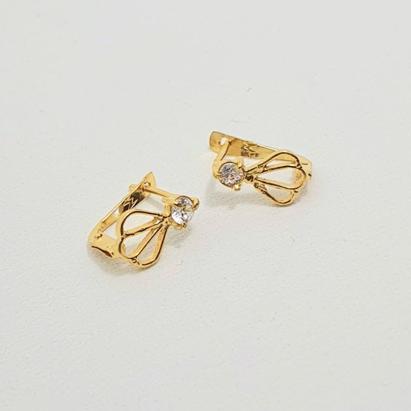 MATA 1/2 Gram White Eye Fan รุ่น Young Gold ต่างหูแบบหนีบเด็ก