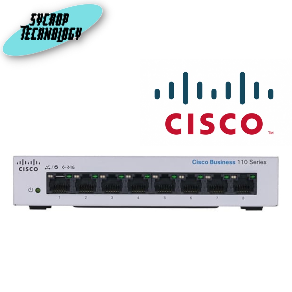 CBS110-8T-D-EU Cisco 8-Ports Gigabit 10/100/1000 Mbps Unmanaged Desktop Switch ประกันศูนย์