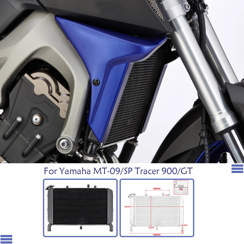 หม้อน้ําระบายความร้อน สําหรับรถจักรยานยนต์ Yamaha MT09 MT-09/SP 2017-2020/Tracer 900 2015-2020/Tracer GT 2018-2020