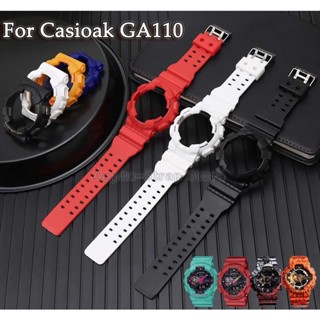 สายนาฬิกาข้อมือซิลิโคน พร้อมกรอบ สําหรับ casio GA-110 GA100 GA120 GA-140 GA150 GA300 GD-120 100 110 GLS-100 110 120