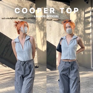 Lalapis | COOPER TOP🦋 เสื้อแขนกุดคอโปโลแต่งซิปหน้า