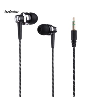 Turbobo ชุดหูฟังอินเอียร์ สเตอริโอ แบบถัก ไม่มีไมโครโฟน