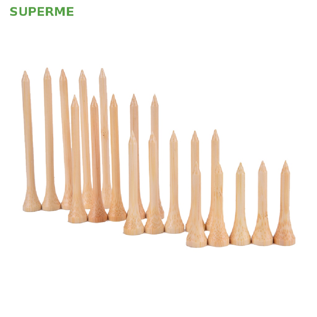 Superme ขายดี ที่ตั้งลูกกอล์ฟ ไม้ไผ่ 4 ขนาด 100 ชิ้น ต่อชุด