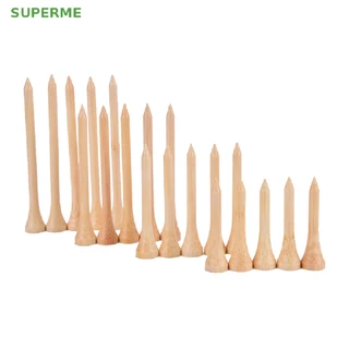 Superme ขายดี ที่ตั้งลูกกอล์ฟ ไม้ไผ่ 4 ขนาด 100 ชิ้น ต่อชุด