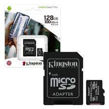 SD CARD Kingston(คิงสตัน)128GB micSDHC Canvas Select Plus 100R A1 C10 Card + ADP 100MB/s Read
