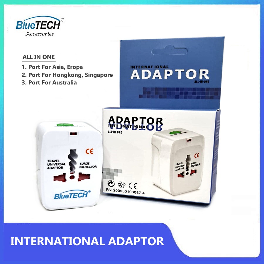 Bluetech DZA09 Universal Tracel Adapter ปลั๊กไฟออลอินวัน