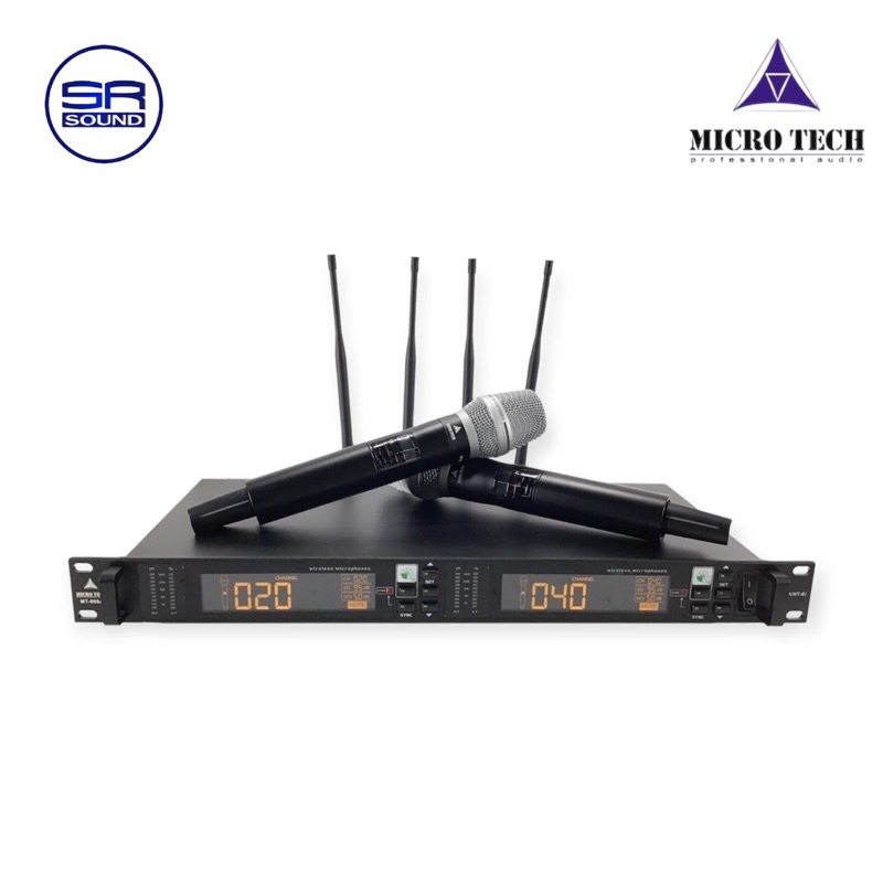 ฟรีค่าส่ง MICROTECH MT999A (MT-A/MT-B) ไมค์ลอยแบบถือคู่ ใช้ย่านความถี่ UHF 748 MHz-758 MHz MT-999A M