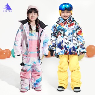 VECTOR new childrens ski suit winter thickened cold-proof warm ski suit for boys and girls DXEG